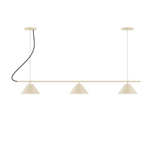 Montclair Light Works CHA421-16-C21 - 3-Light Linear Axis Chandelier