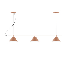 Montclair Light Works CHA421-19-C21 - 3-Light Linear Axis Chandelier