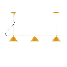 Montclair Light Works CHA421-21-C21 - 3-Light Linear Axis Chandelier