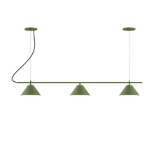 Montclair Light Works CHA421-22-C21 - 3-Light Linear Axis Chandelier
