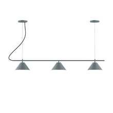 Montclair Light Works CHA421-40-C21 - 3-Light Linear Axis Chandelier