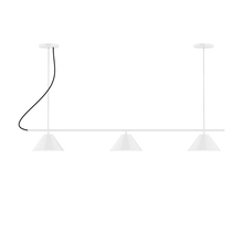 Montclair Light Works CHA421-44-C21 - 3-Light Linear Axis Chandelier