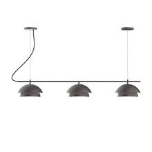 Montclair Light Works CHAX445-57-L12 - 3-Light Linear Nest LED Chandelier, Bronze Matte