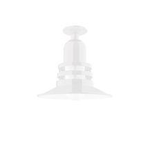 Montclair Light Works FMB148-44 - Atomic 12" Flush Mount Light in White