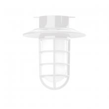Montclair Light Works FMC052-44 - 8 1/4" Vaportite flush mount ceiling light, White