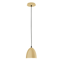 Montclair Light Works PEB417-17-C21 - 6" Jill shade, white cord with canopy, Ivory