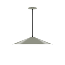 Montclair Light Works PEB429-24-C21 - 24" Vessel Pendant, white cord with canopy, Moss Green