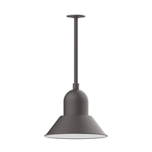 Montclair Light Works STA124-57 - 14" Prima, stem mount with canopy, Bronze Matte