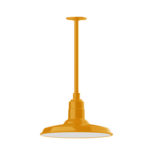 Montclair Light Works STA183-21 - 14" Warehouse shade, stem mount pendant with canopy, Bright Yellow