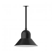 Montclair Light Works STB125-41 - 16" Prima, stem mount with canopy, Black