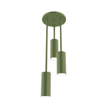 Montclair Light Works STH440-22 - Martin 3-Light Stem Hung Pendant, Fern Green