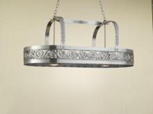Hi-Lite MFG Co. H-82Y-D-BK01/A-SIL W/CI - POT RACK COLLECTION