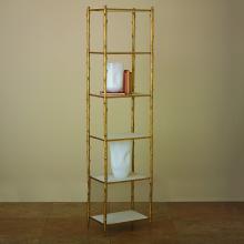Global Views 8.82035 - Arbor Etagere-Brass & White Marble