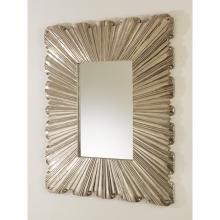 Global Views 9.92168 - Linen Fold Mirror-Silver