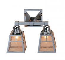 Arroyo Craftsman AS-2TOF-BK - a-line shade 2 light sconce with t-bar overlay