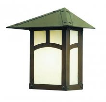 Arroyo Craftsman EW-7PFF-P - 7" evergreen flush wall mount with pine needle filigree
