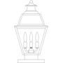 Arroyo Craftsman INC-10GRCLR-S - 10" inverness column mount with glass roof