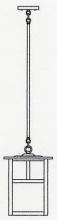 Arroyo Craftsman MSH-10TCR-BK - 10" mission stem hung pendant with t-bar overlay