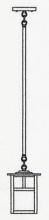 Arroyo Craftsman MSH-6TTN-MB - 6" mission stem hung pendant with t-bar overlay