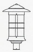 Arroyo Craftsman NP-14LOF-S - 14" newport long body post mount fixture