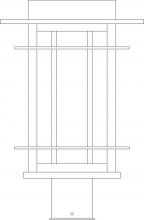 Arroyo Craftsman OPP-11OF-RB - 11" oak park post mount