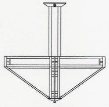 Arroyo Craftsman PCH-36RM-S - 36" prairie inverted chandelier