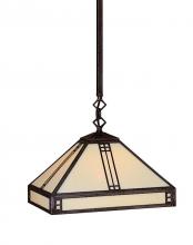 Arroyo Craftsman PSH-12WO-RC - 12" prairie stem hung pendant