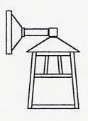 Arroyo Craftsman RB-8WM-BK - 8" raymond wall mount-wet rated
