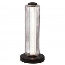 Dainolite RMA-1510LEDT-MB - 10W Matte Black Table Lamp w/ Clear Fluted Glass