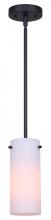 Canarm IPL1063A01BK - LANDER, IPL1063A01BK, MBK Color, 1 Lt Rod Pendant, Flat Opal Glass, 60W Type A